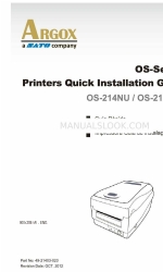 Argox OS Series Quick Installation Manual