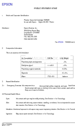 Epson T039025 Ficha de informação do produto