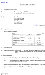 Epson T059420 Material Safety Data Sheet