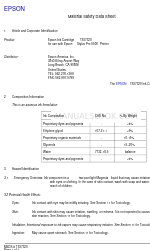 Epson T537320 Material Safety Data Sheet