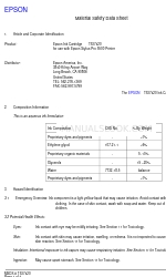 Epson T537420 Material Safety Data Sheet