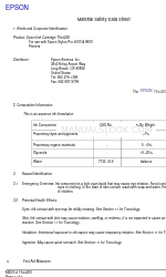 Epson T544200 Material Safety Data Sheet