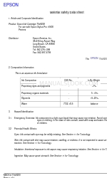 Epson T549200 Material Safety Data Sheet