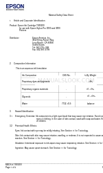 Epson T580200 Material Safety Data Sheet