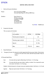 Epson T602600 Material Safety Data Sheet