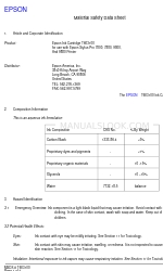 Epson T603100 Material Safety Data Sheet