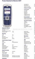 Motorola C381p - Cell Phone - GSM Scheda tecnica