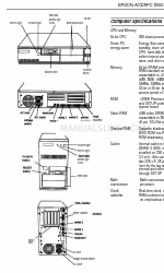 Epson ActionPC 8000 Product Information Manual