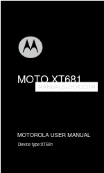 Motorola XT681 User Manual