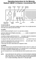 Motorola RADIUS GM300 Operating Instructions