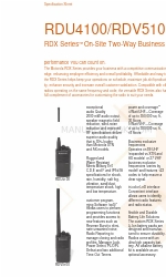 Motorola RDU4100 Scheda tecnica