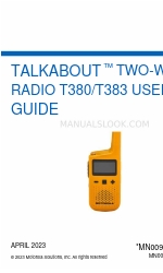 Motorola TALKABOUT T383 Kullanıcı Kılavuzu