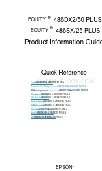 Epson Equity 486DX2/50 PLUS Product Information Manual