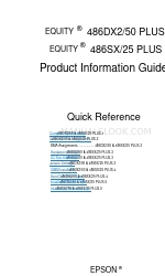 Epson Equity 486DX2/50 PLUS Product Information Manual