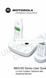 Motorola ANALOG CORDLESS PHONE SYSTEM-MA3163 Manual do utilizador