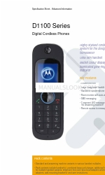 Motorola D1110 Series Specification Sheet