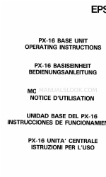 Epson PX-16 Operating Instructions Manual