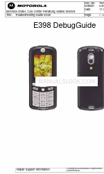 Motorola E398 series Посібник з усунення несправностей та налагодження