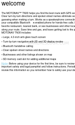 Motorola TN30 - MOTONAV - Automotive GPS Receiver User Manual