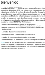 Motorola TN30 - MOTONAV - Automotive GPS Receiver (Spanish) Guía De Inicio