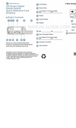 Motorola XiR Series Quick Reference Card