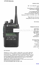 Motorola CP185 Series Especificações gerais