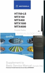 Motorola MTX150 Supplement To Basic Service Manual