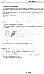 Epson 1925W - POWERLITE Multimedia Projector Manual de instalação