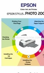 Epson 2000P - Stylus Photo Color Inkjet Printer Setup Manual