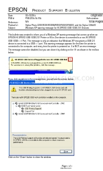 Epson 2200 - Stylus Photo Color Inkjet Printer Product Support Bulletin