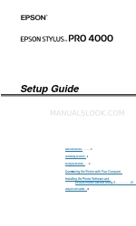 Epson 4000 - Stylus Pro Color Inkjet Printer Setup Manual