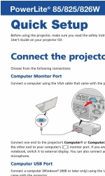 Epson 826W - PowerLite WXGA LCD Projector Quick Setup Manual