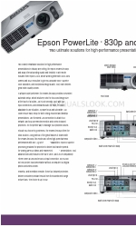 Epson 830p - PowerLite XGA LCD Projector Arkusz specyfikacji