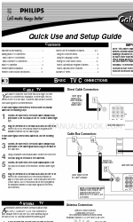Philips 20-REALFLAT DBX STERO COLOR TV W-REMCON 20RF50S Quick Use And Setup Manual
