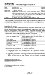 Epson 836XL - Expression - Flatbed Scanner Бюллетень поддержки продуктов