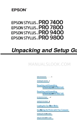 Epson 9800 - Stylus Pro Color Inkjet Printer Manuel de déballage et d'installation