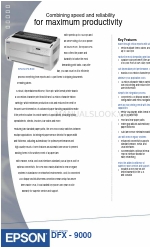 Epson C11C605001 - DFX 9000 B/W Dot-matrix Printer Технічні характеристики