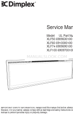 Dimplex 6910000100 Manual de serviço