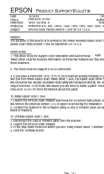 Epson Perfection 610 Scanner Boletín de asistencia sobre productos