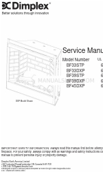 Dimplex BF33DXP Manual de serviço