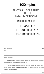 Dimplex BF33DXP Manual do utilizador