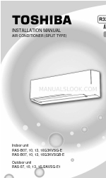 Toshiba 16G3KVSG-E Manuale di installazione