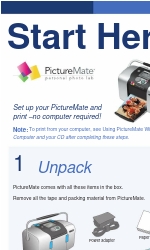 Epson PictureMate - Compact Photo Printer 여기에서 시작하기 매뉴얼