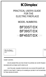 Dimplex BF39DX Manuale pratico per l'utente