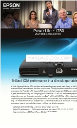 Epson PowerLite 1750 Брошюра и технические характеристики