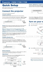 Epson PowerLite 1770W Quick Setup Manual