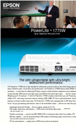 Epson PowerLite 1770W Брошюра и технические характеристики