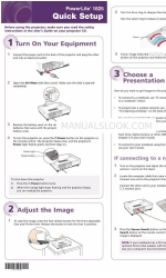 Epson PowerLite 1825 Quick Setup