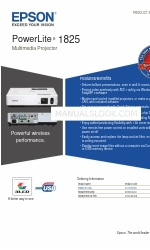 Epson PowerLite 1825 Produkt-Spezifikation