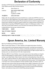 Epson PowerLite 400W Декларація про відповідність